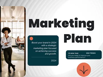 Marketing Plan 2024 (social media post) advertising branding content design graphic design illustration marketing social media post ui vector