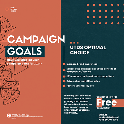 Campaign Goals (social media post) advertising branding content design graphic design illustration marketing soc ui