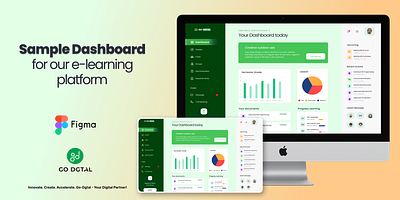 Dashboard - E-learning landing page 3d branding graphic design ui