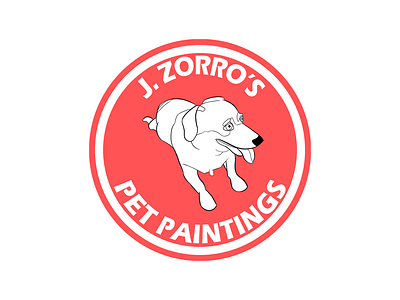 J. Zorro's Pet Paintings Logo branding illustration logo