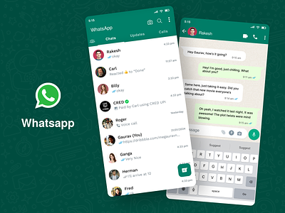 WhatsApp Redesign chat screen dribbble mobile redesign ui ux whatsapp