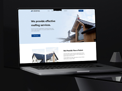 Roofing Service Web Design🏠 branding graphic design home roof repair landing page motion graphics roof installation roof renovation roof repair roofing construction roofing contractor roofing services roofing website builder ui user interface