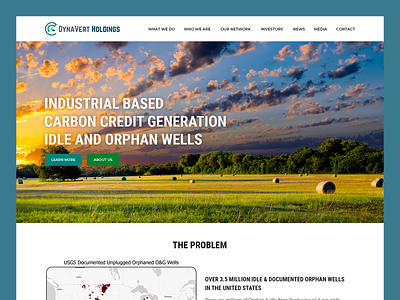 Dynavert Holdings // Web Design carbon carbon credit environmental industrial oil and gas service company web design wells