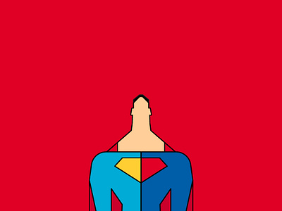 SuperHUman flat illustration flying superhero superman superpower