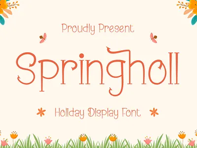 Springholl - Holiday Display Font celebratory