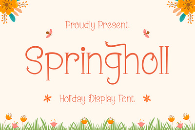 Springholl - Holiday Display Font celebratory