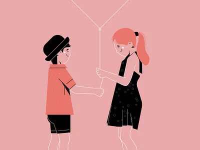 Be my Valentine cute cute kids flat illustration love poster propose puppy love valentine valentines day vector