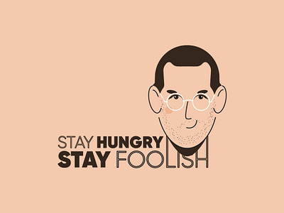 Stay hungry apple flat ill flat illustration illustration poster stayhungry stevejobs vector