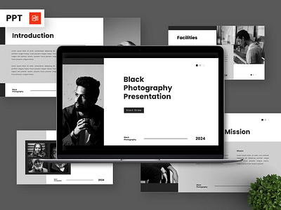 Black - Photography Powerpoint Templates infographic photograph portfolio powerpoint presentation template