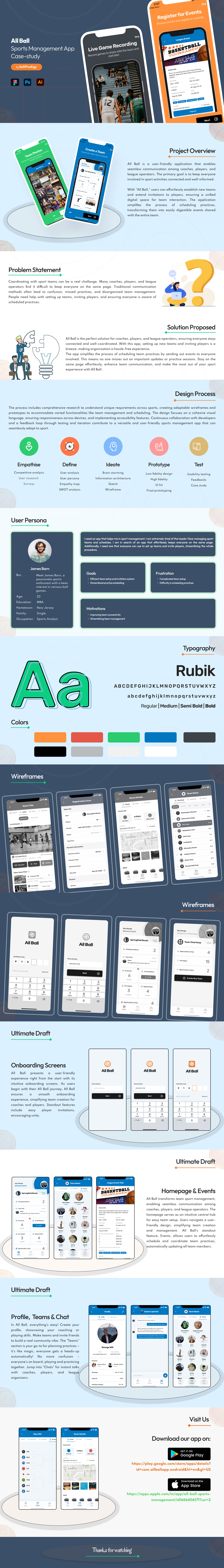 All Ball - Sports Management App Design app design graphic design ui