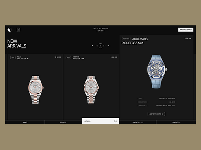 Rotor watch / online boutique animation illustration jewelry online store site ui ux watches web