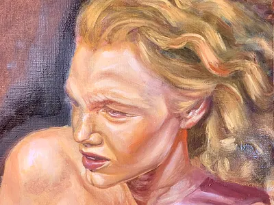 Woman in the Sun - Oil Painting in Progress illustration oil painting painting portraits