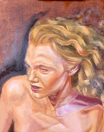 Woman in the Sun - Oil Painting in Progress illustration oil painting painting portraits