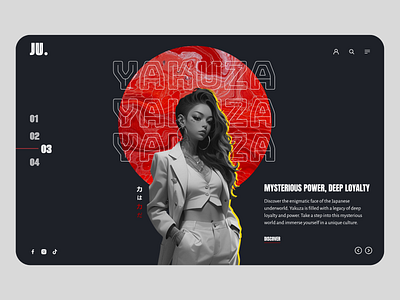 Yakuza Japanese Culture Landing Page ai design graphic design japanese web design landing page ui web web design