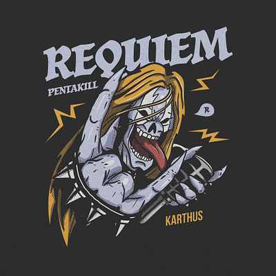 Pentakill Karthus characterillustration graphic design illustration t shirt design