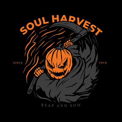 Soul Harvest characterillustration design graphic design t shirt design vector