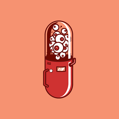 Capsule characterillustration design illustration vector