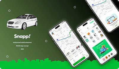 SNAPP NEW VERSION branding design green mobil app snapp taxi driver ui ux