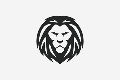 Lion Logo black heraldic lion logo