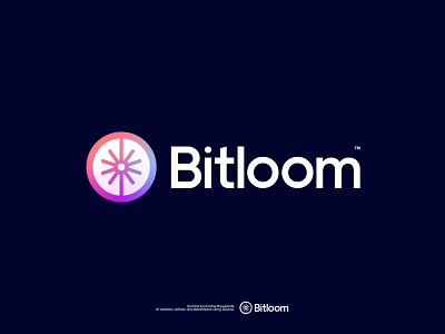 Bitloom - logo design abstract branding connect creative design dynamic engage gradients interact logo logo designer loom record save screen software vector video