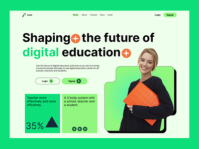 Learning Management App SaaS Landing Page branding colorful design illustration minimal saas ui ui design uiux design ux design vibrant web design web inspiration