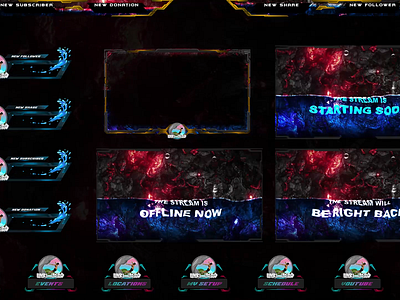 Twitch overlay design animated alerts animated facecam overlay animated gaming overlay animated overlay animated twitch overlay custom overlay gaming logo gaming overlay intermission overlay logo intro overlay overlay for streamers streaming overlay transition twitch alerts twitch overlay twitch sceen designs