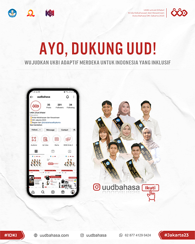 Krida UUD Project | Duta Bahasa Nasional 2023 branding graphic design