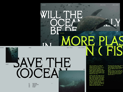 TypoMonday Week N° 57 01 design editorial fish interaction interface layout minimalistic ocean typography webdesign