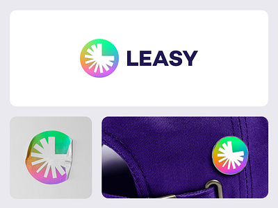 Leasy logo (unused) automative branding car colorful finance fintech gradient growth icon l leasing logo mark monogram progress tech web3