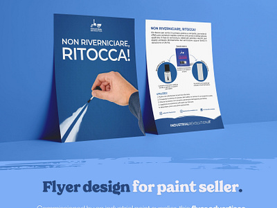 Flyer design for Italian Industrial Pa﻿int Seller blu blue brochure designgrafico flyer graphicdesign graphicdesigner impaginazione indesign lyerdesign paint photography pittura productphotography volantino volantinopubblicitario