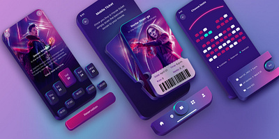 Movie Ticket Booking App Design des ui