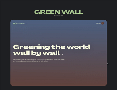 Case study - Green Wall 2023 design figma ui website