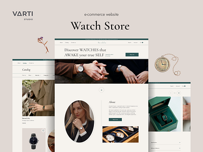 Watch Store: UI/UX Design | eCommerce Website branding design ecommerce landing minimalist shopping store style ui user interface ux watches webdesign website