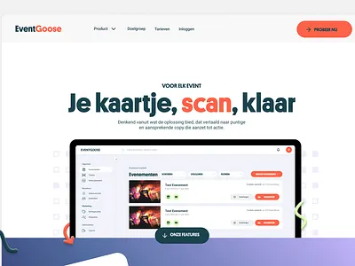 EventGoose - branding & site branding design layout logo ui web