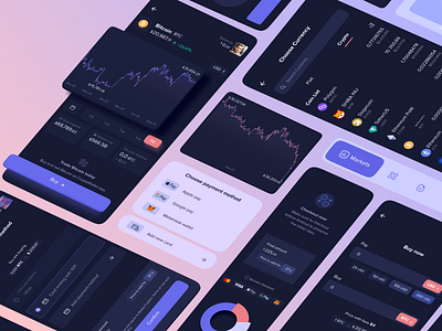 CryptoWallet App UI kit crypto cryptoexchange cryptowallet currency exchange dark app ui metamask wallet ui kit wallet