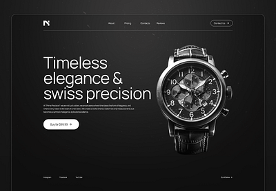 Swiss Watches Hero ⌚️ 3d boutique clock design graphic design illustration productdesign time ui ux watches