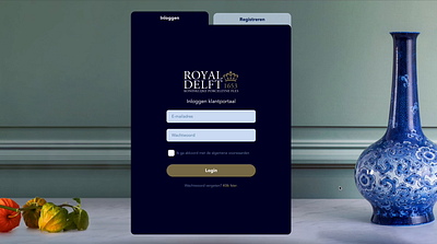 Royal Blue portal - login form app motion graphics ui ux