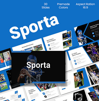 Sporta - Sports Presentation PowerPoint Template branding design google slide graphic design illustration keynote logo powerpoint ppt pptx sport template typography ui ux vector
