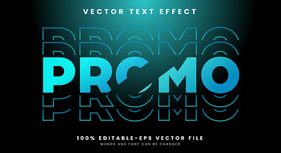 Promo 3d editable text style Template fancy