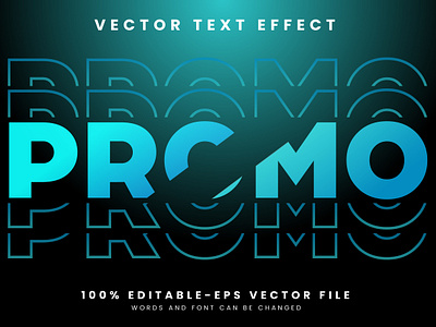 Promo 3d editable text style Template fancy