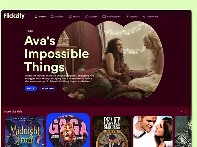 Flickzify - concept design branding brandingshapes concept layout shapes ui