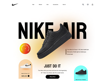 Happy Working Day✨ Sharing my new work (Page Design) design graphic design landing page logo nike puma puma shoes shoes shoestop ui uiux ux