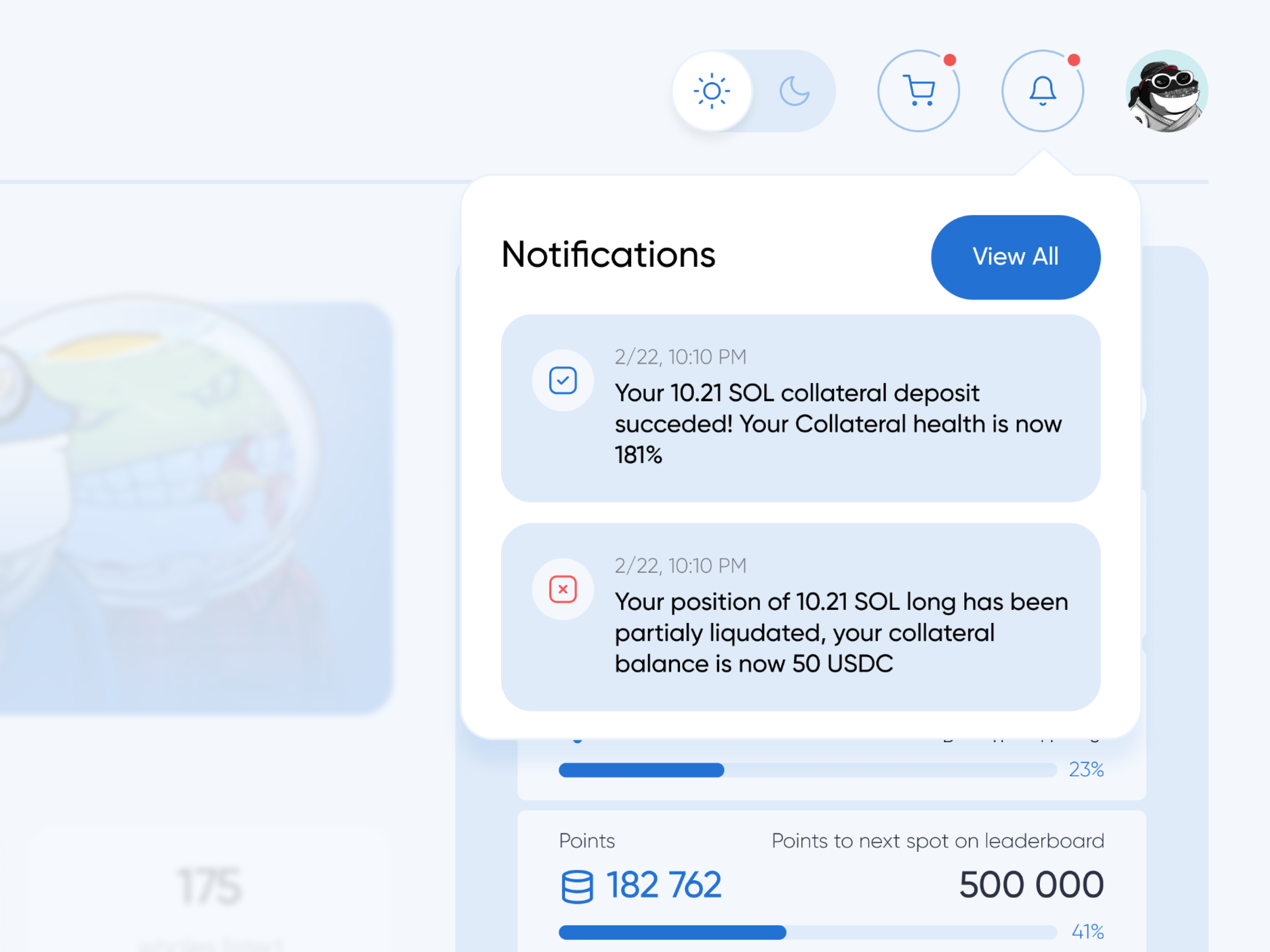 Notifications application clean community design ia management minimal nft product ui ux web website