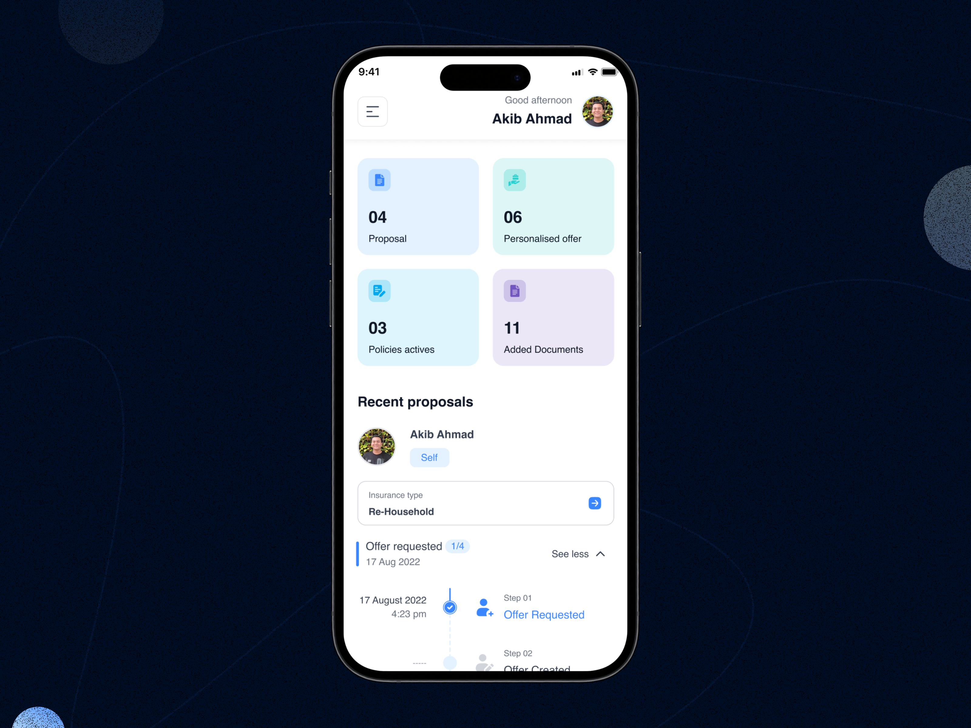 Insurance app app design home insurance app ui