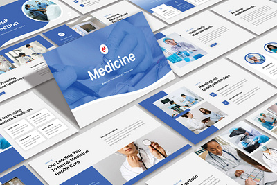 Medicine - Medical Presentation Template branding design google slide graphic design hospital illustration keynote logo medical medicine powrpoint ppt pptx presentation template typography ui ux vector