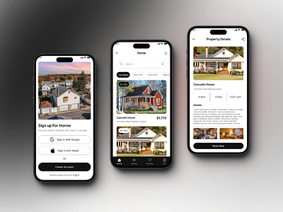 Real Estate Mobile Apps UIUX, 3d graphic design ui