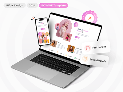 ⭐ FREE TEMPLATE ⭐ Product Presentation Landing Page branding business design free template icons landing page minimalistic modern pink product page product site product website template ui web web design web designer web developer web development website