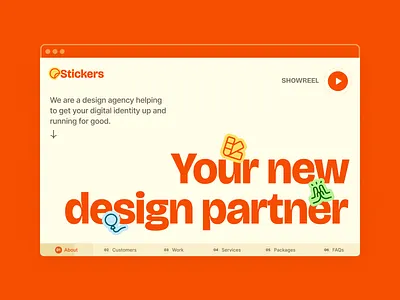 Stickers Agency Template agency design stickers subscription template website