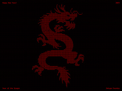 Happy Year of the Dragon 2024! font graphic design illustration type typography yearofthedragon yearofthedragon2024