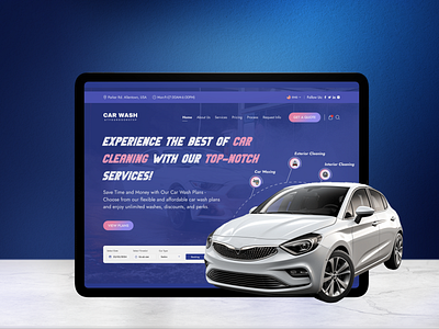 Car Wash Service car car wash car wash web car wash website design services ui uidesign uiux ux web web design